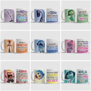 Estampas Caneca Divertida Mente 2 Frases Café e Amizade 22 Estampas Caneca Divertida Mente 2 Frases Café e Amizade