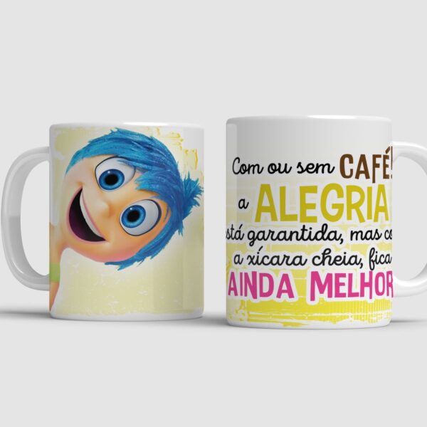 Estampas Caneca Divertida Mente 2 Frases Café e Amizade