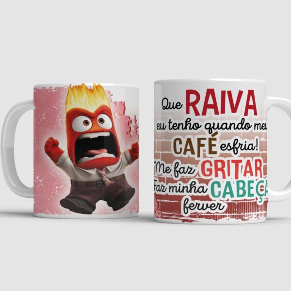 Estampas Caneca Divertida Mente 2 Frases Café e Amizade