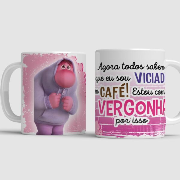 Estampas Caneca Divertida Mente 2 Frases Café e Amizade