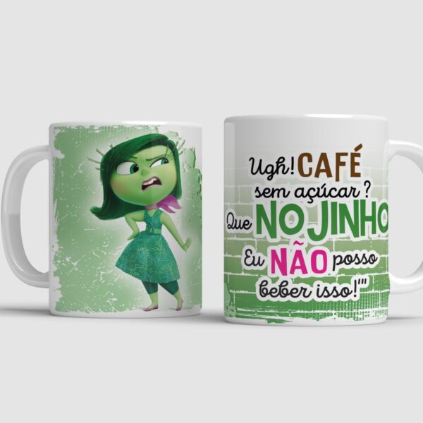 Estampas Caneca Divertida Mente 2 Frases Café e Amizade