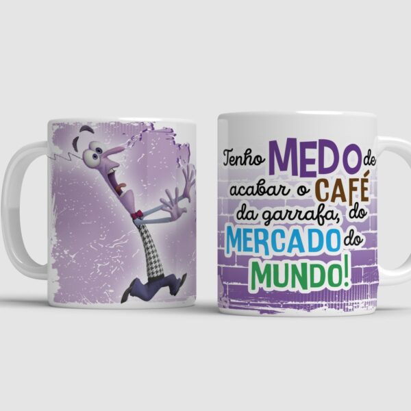 Estampas Caneca Divertida Mente 2 Frases Café e Amizade