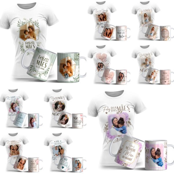 Estampas Caneca e Camisetas Dia das Mães Floral Em Corel Cdr