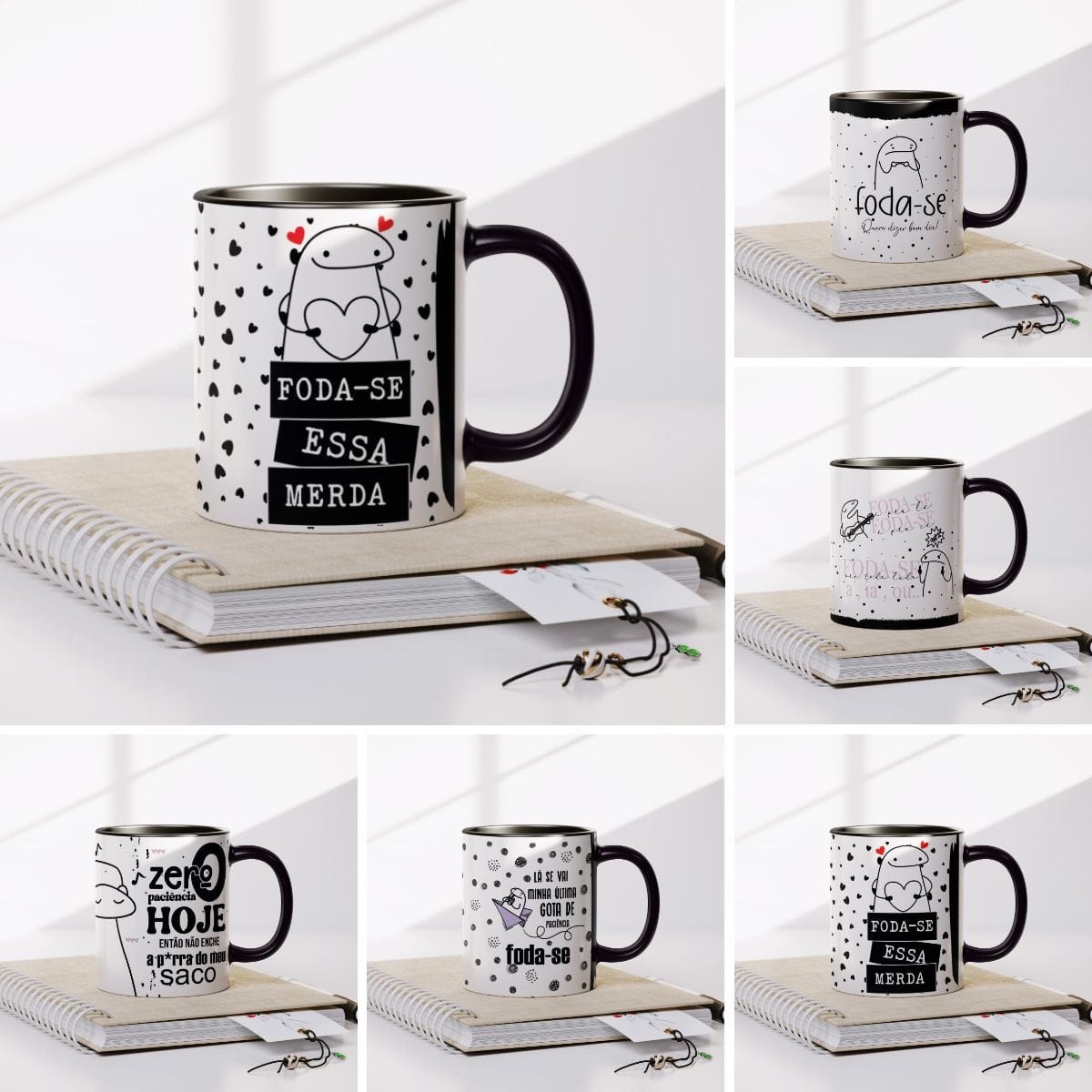 Estampas Caneca Flork Foda-se Tolerância Zero Pistola 1 Estampas Caneca Flork Foda-se Tolerância Zero Pistola