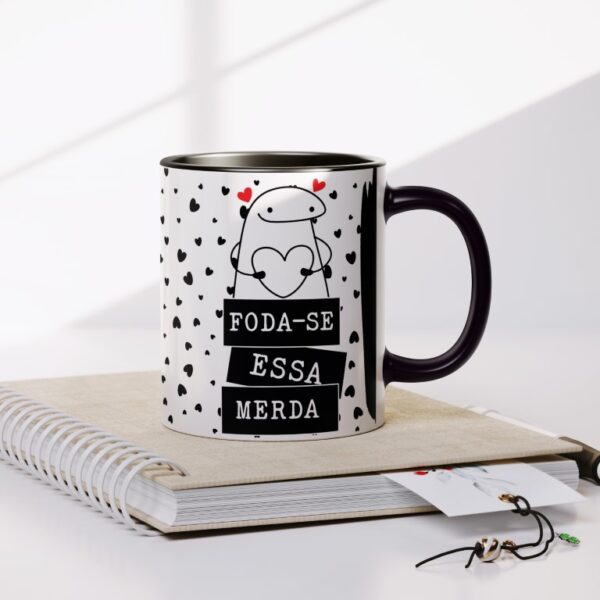 Estampas Caneca Flork Foda-se Tolerância Zero Pistola