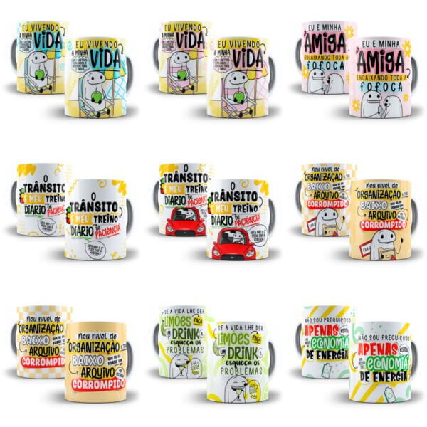 Estampas Caneca Flork Frases Engraçadas Amizade Subimação