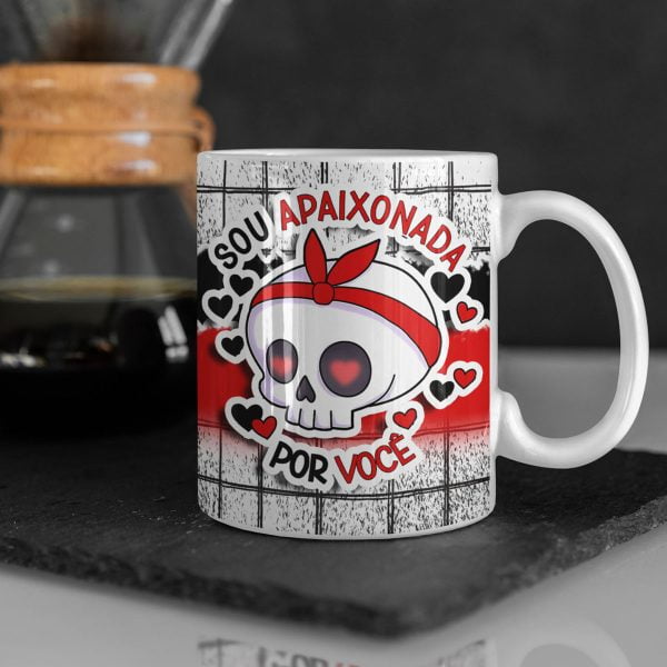 Estampas Caveiras Namorados Sublimação Caneca Camiseta Jpg