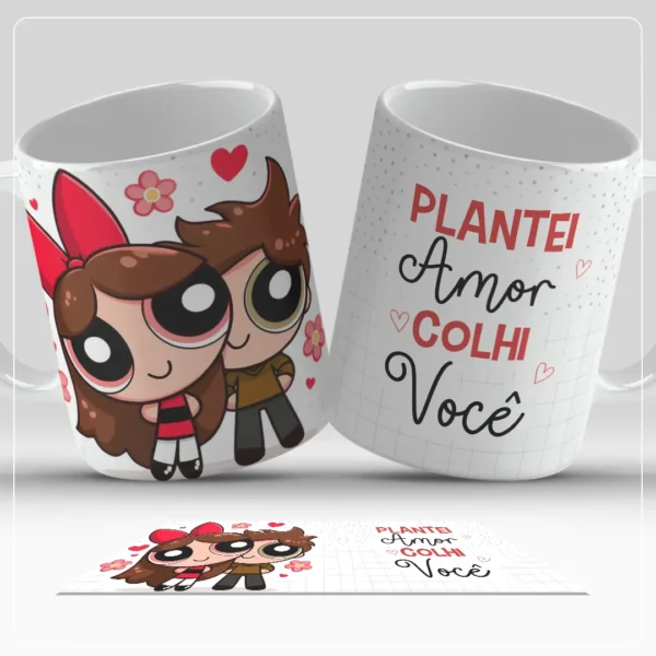 Estampas de Casais para Canecas - Dia dos Namorados