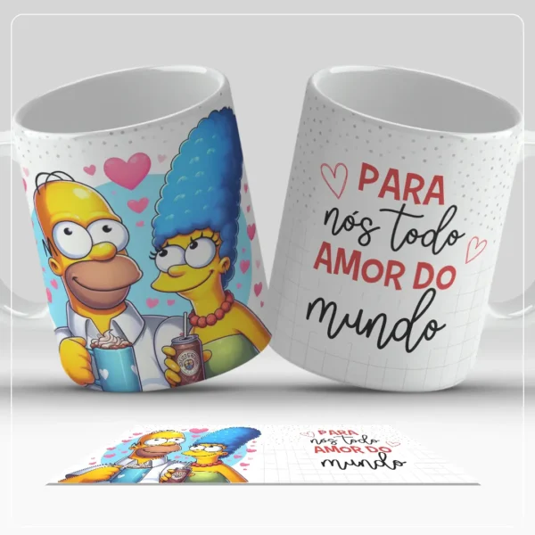 Estampas de Casais para Canecas - Dia dos Namorados