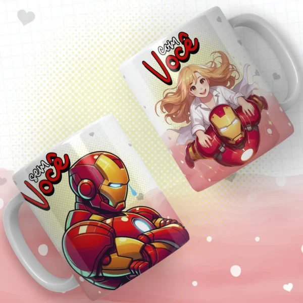 Estampas de Heróis para Dia dos Namorados - Canecas