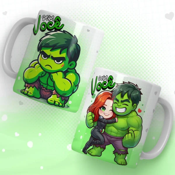 Estampas de Heróis para Dia dos Namorados - Canecas