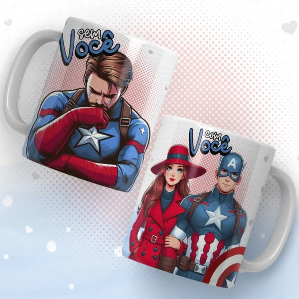 Estampas de Heróis para Dia dos Namorados - Canecas