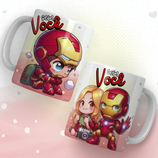 Estampas de Heróis para Dia dos Namorados - Canecas