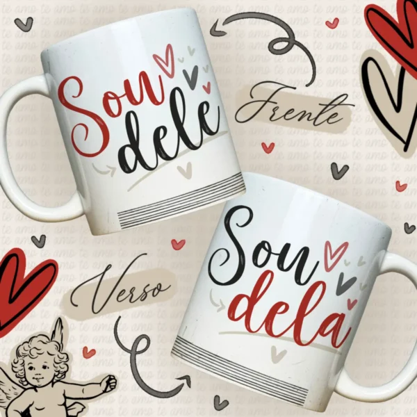 Estampas Exclusivas para Canecas de Namorados