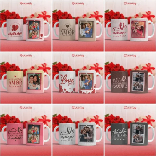 Estampas Personalizadas Caneca, Camisa, Azulejo - Namorados