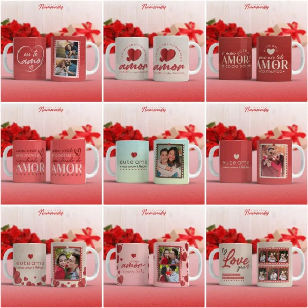 Estampas Personalizadas Caneca, Camisa, Azulejo - Namorados