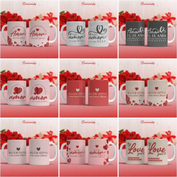 Estampas Personalizadas Caneca, Camisa, Azulejo - Namorados