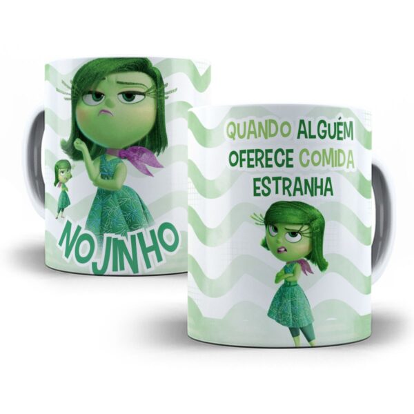 Estapmas Caneca Divertida-Mente 2 Frases Memes Emoções