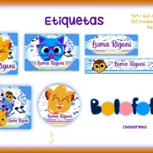 Etiqueta Escolar Bolofofos - Arquivo Digital