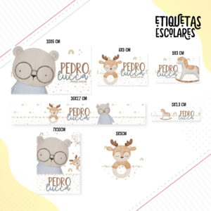 etiqueta escolar brinquedos menino arquivo digital