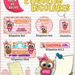 Etiqueta Escolar Corujinha - Arquivo Digital 10 Etiqueta Escolar Corujinha - Arquivo Digital