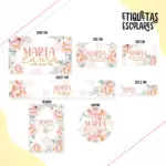 Etiqueta Escolar Floral Kids - Arquivo Digital 13 Etiqueta Escolar Floral Kids - Arquivo Digital