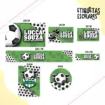 Etiqueta Escolar Futebol - Arquivo Digital 5 Etiqueta Escolar Futebol - Arquivo Digital