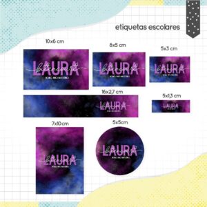 Etiqueta Escolar Galáxia - Arquivo Digital