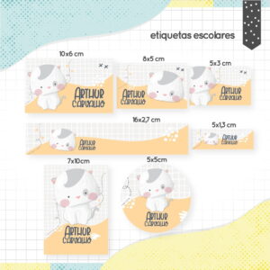 Etiqueta Escolar Gatinho Arquivo Digital para Personalizar 17 etiqueta escolar gatinho arquivo digital