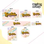 Etiqueta Escolar Groovy - Arquivo Digital 7 Etiqueta Escolar Groovy - Arquivo Digital