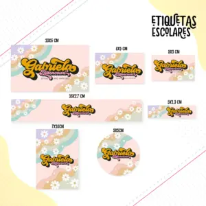 Etiqueta Escolar Groovy - Arquivo Digital