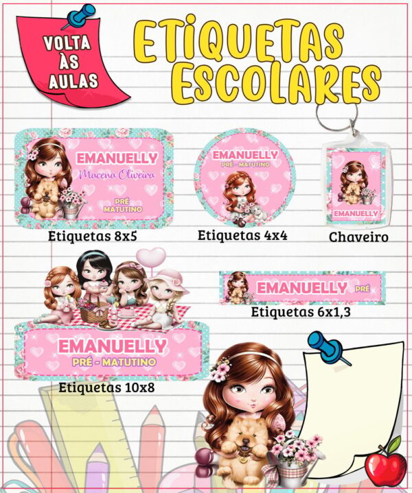 Etiqueta Escolar Julie - Arquivo Digital