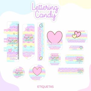 etiqueta escolar lettering candy arquivo digital etiqueta escolar lettering candy arquivo digital