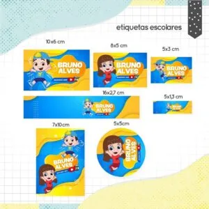Etiqueta Escolar Luccas e Gigi - Arquivo Digital