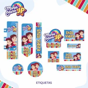Etiqueta Escolar Maria Clara e JP Menino - Arquivo Digital 3 Etiqueta Escolar Maria Clara e JP Menino - Arquivo Digital