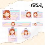 Etiqueta Escolar Menininha Ruiva - Arquivo Digital 5 Etiqueta Escolar Menininha Ruiva - Arquivo Digital