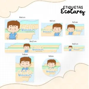 Etiqueta Escolar Menininho Moreno - Arquivo Digital 28 Etiqueta Escolar Menininho Moreno - Arquivo Digital