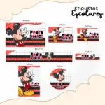 Etiqueta Escolar Mickey - Arquivo Digital 6 Etiqueta Escolar Mickey - Arquivo Digital