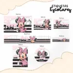 Etiqueta Escolar Minnie Rosa - Arquivo Digital 7 Etiqueta Escolar Minnie Rosa - Arquivo Digital