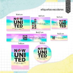 Etiqueta Escolar Now United - Arquivo Digital