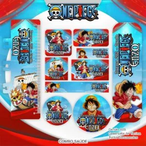 Etiqueta Escolar One Piece - Arquivo Digital 16 Etiqueta Escolar One Piece - Arquivo Digital