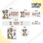 Etiqueta Escolar Pet Boy - Arquivo Digital 11 Etiqueta Escolar Pet Boy - Arquivo Digital