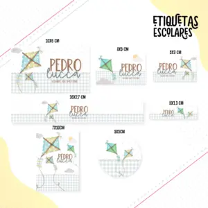 Etiqueta Escolar Pipa - Arquivo Digital