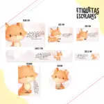 Etiqueta Escolar Raposa - Arquivo Digital 12 Etiqueta Escolar Raposa - Arquivo Digital