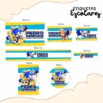 Etiqueta Escolar Sonic - Arquivo Digital 10 Etiqueta Escolar Sonic - Arquivo Digital
