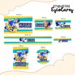 Etiqueta Escolar Sonic - Arquivo Digital