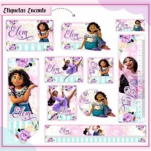 Etiqueta Escolar Tema Encanto - Arquivo Digital