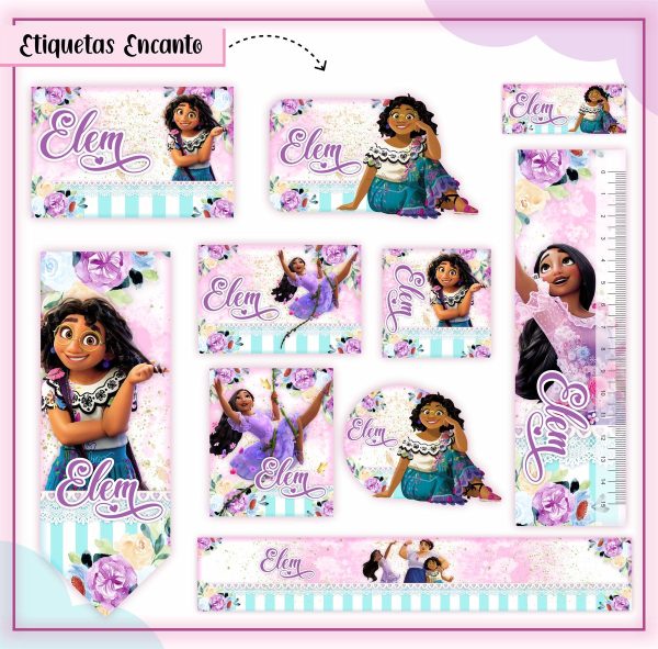 Etiqueta Escolar Tema Encanto - Arquivo Digital