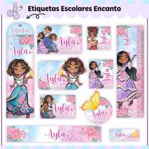 Etiqueta Escolar Tema Encanto V2 - Arquivo Digital