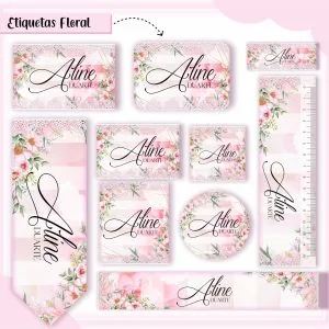 Etiqueta Escolar Tema Floral - Arquivo Digital 13 Etiqueta Escolar Tema Floral - Arquivo Digital